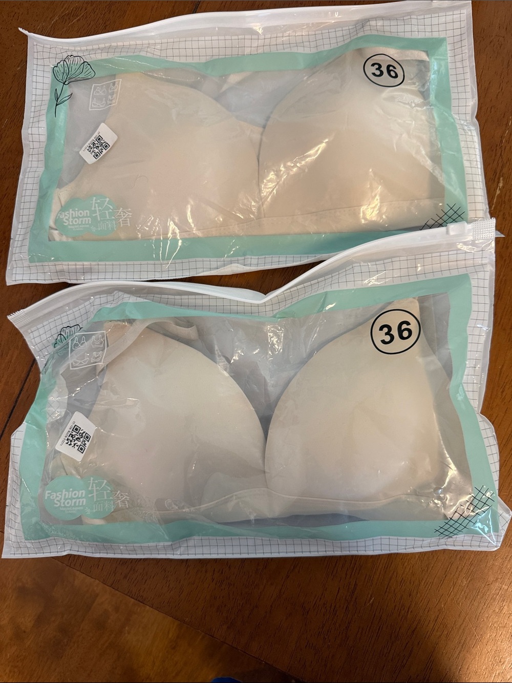 NWT 2-Pack Nude No-Wire Bras Size 36C